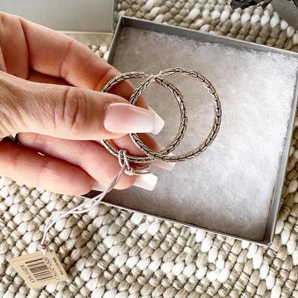 🆕 John Hardy Silver Classic Hoop Earrings - Picture 5 of 11